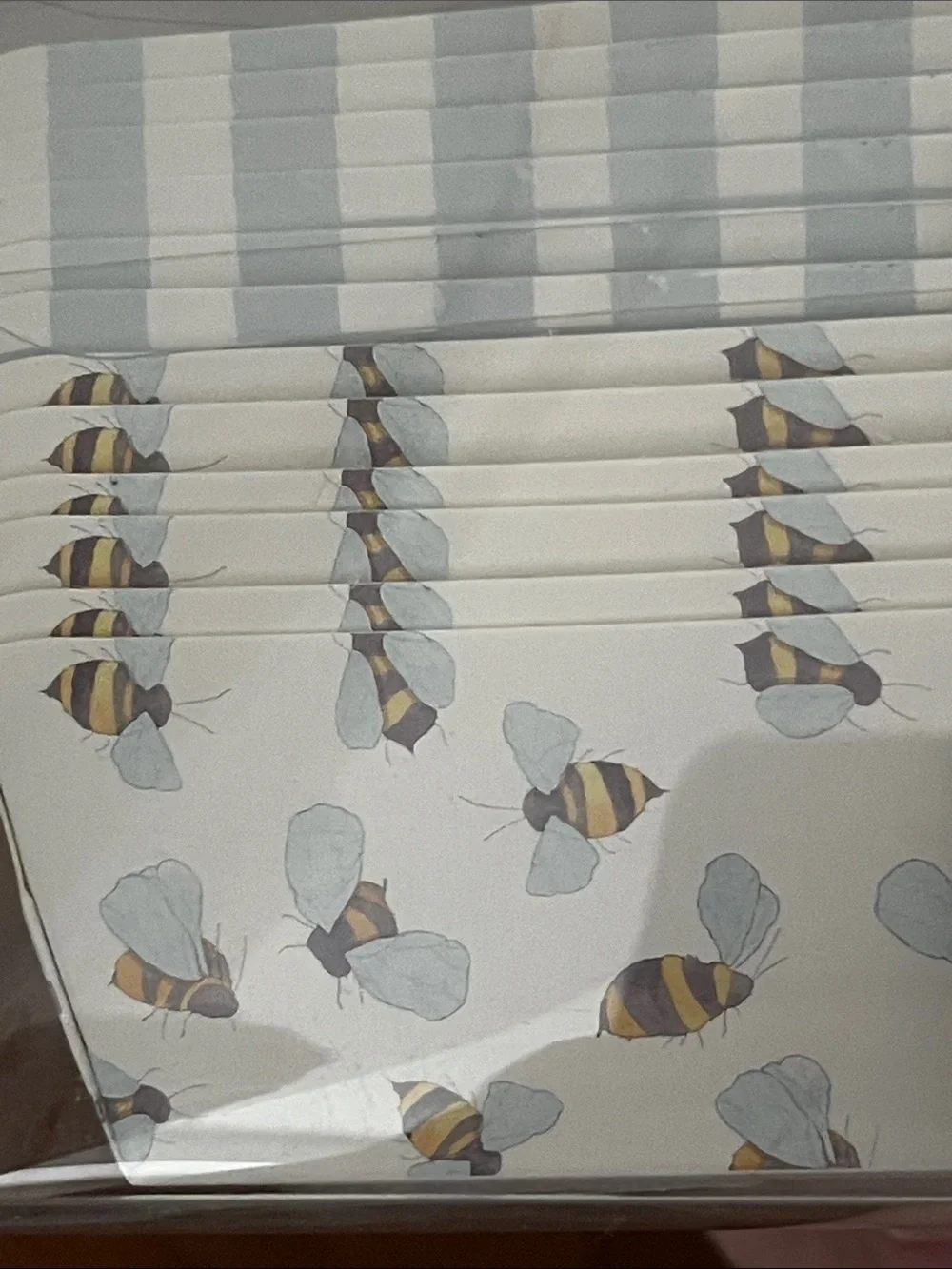 Sara Fitz Blue Bumblebee /Check Paper Party Goods